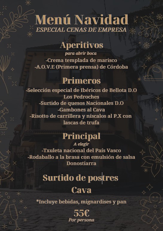 Menú de Navidad, especial cenas de empresa, de Restaurante Panorámico